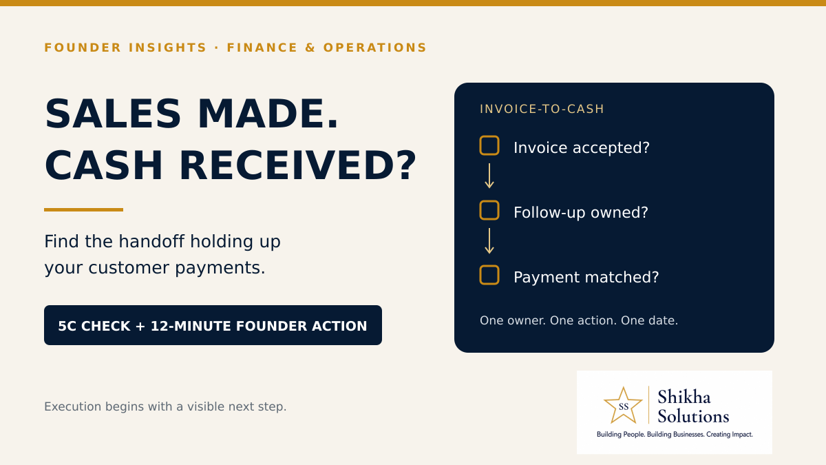 Sales made, cash received: find the handoff holding up customer payments